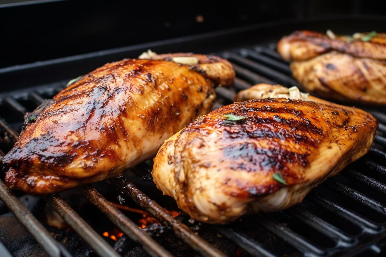 grilled bone in chicken breast temperature