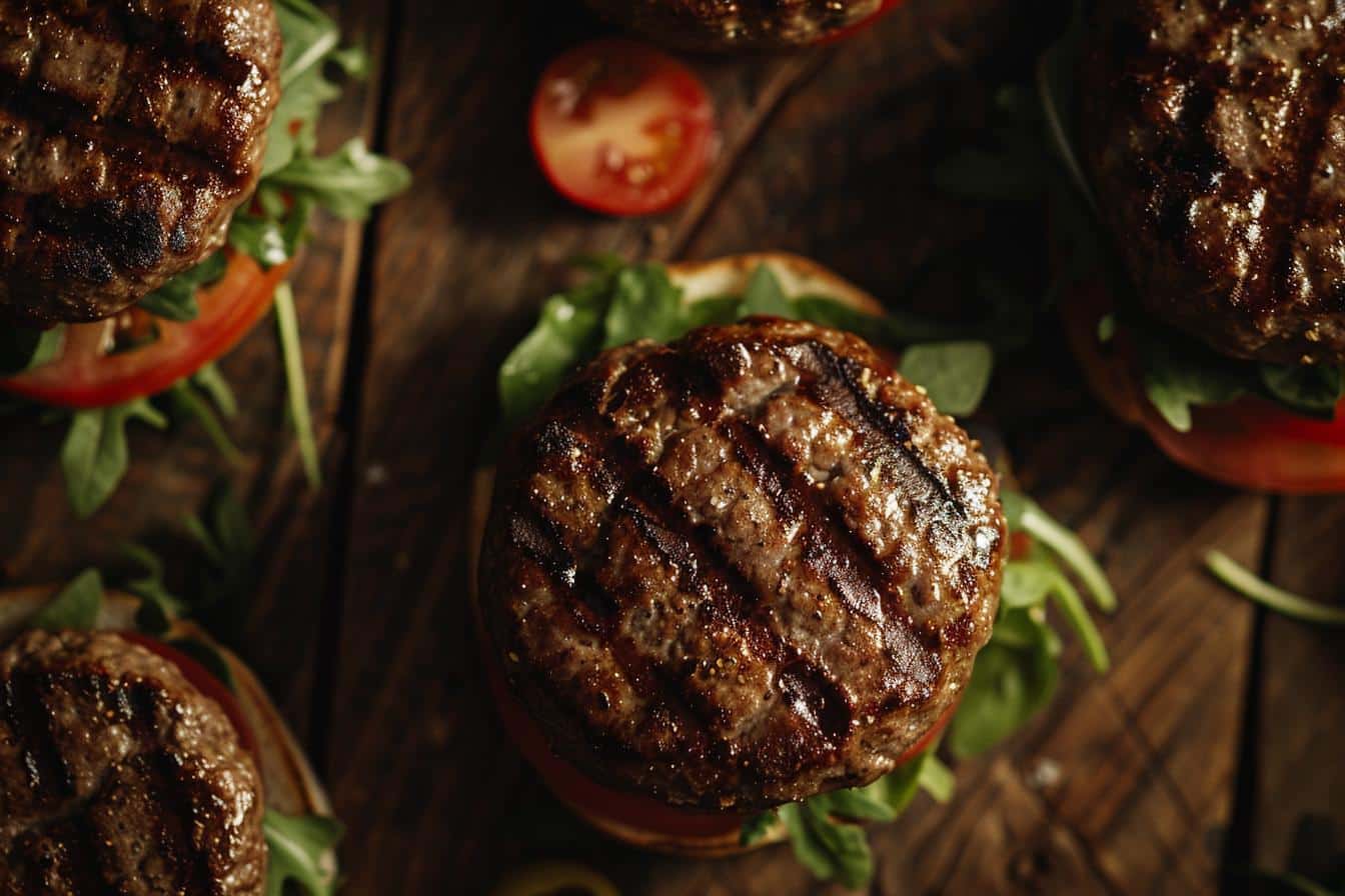 burgers on green mountain grill