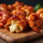bacon wrapped shrimp with cheese