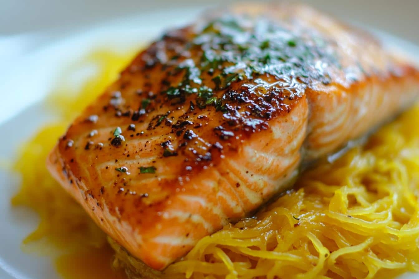 spaghetti squash with salmon