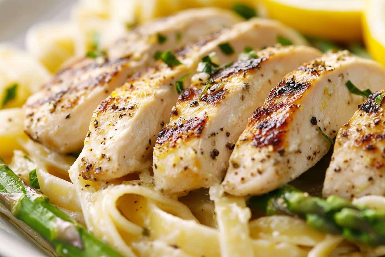 chicken asparagus lemon pasta
