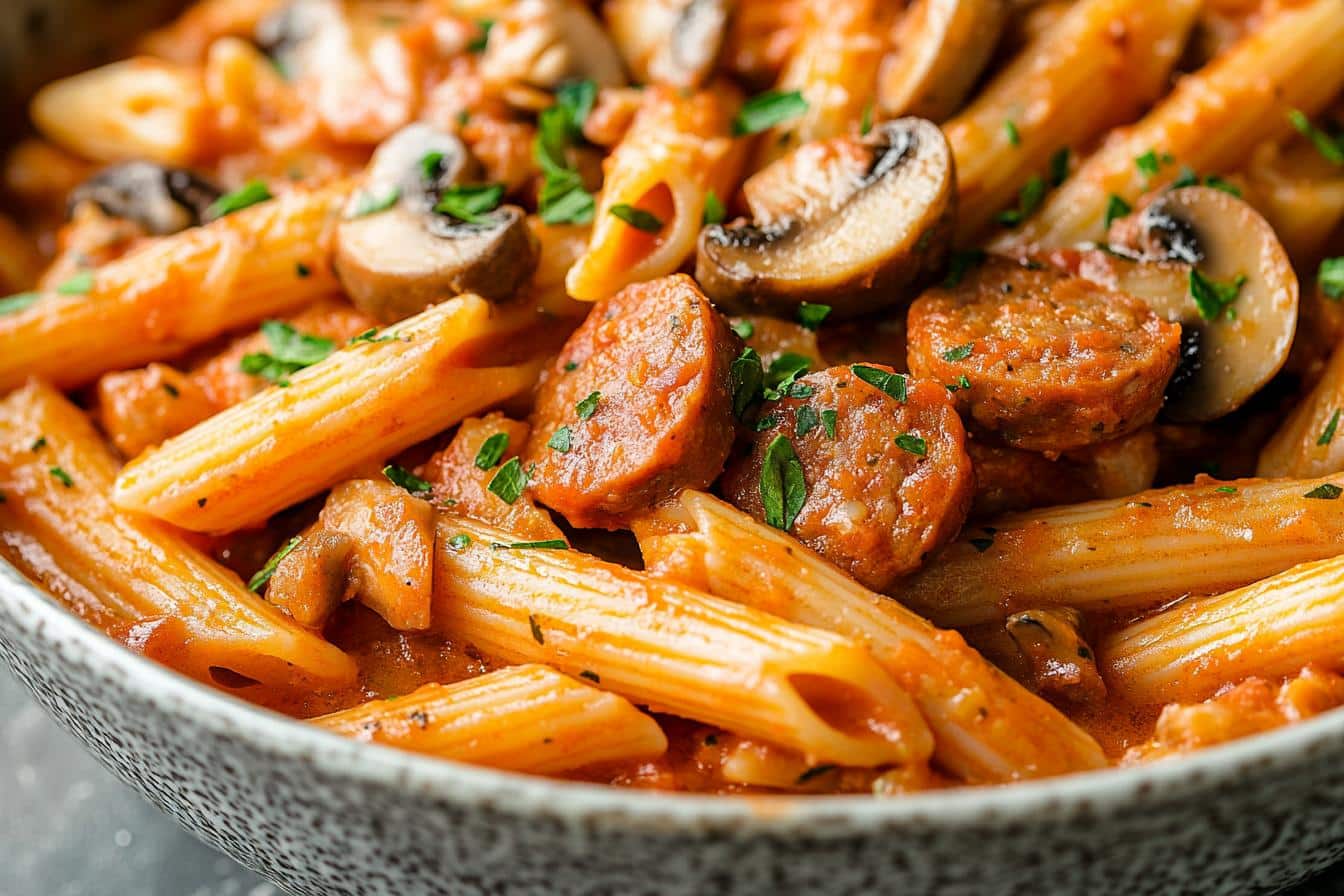 sausage and mushroom pasta recipe