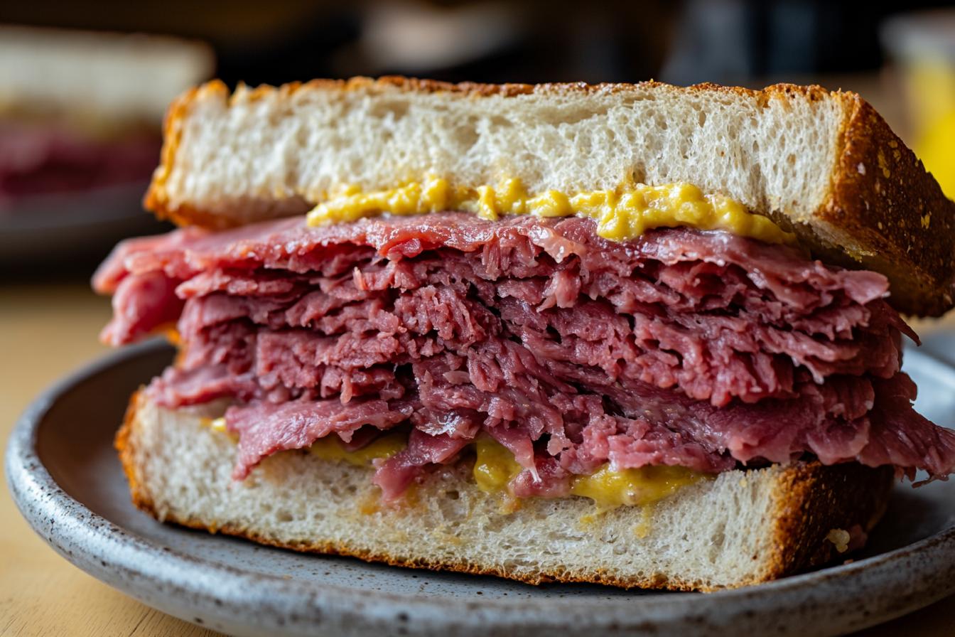 montreal smoke meat sandwhich