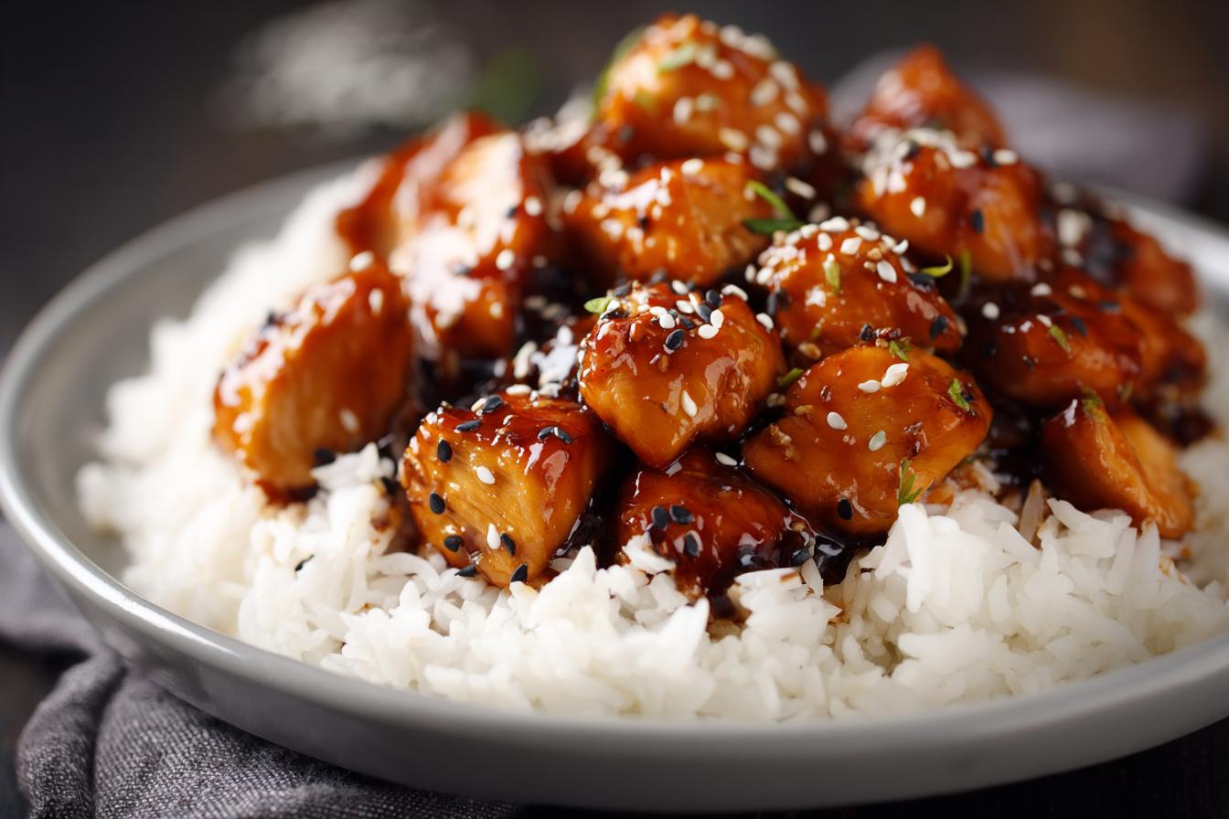 teriyaki chicken on Blackstone