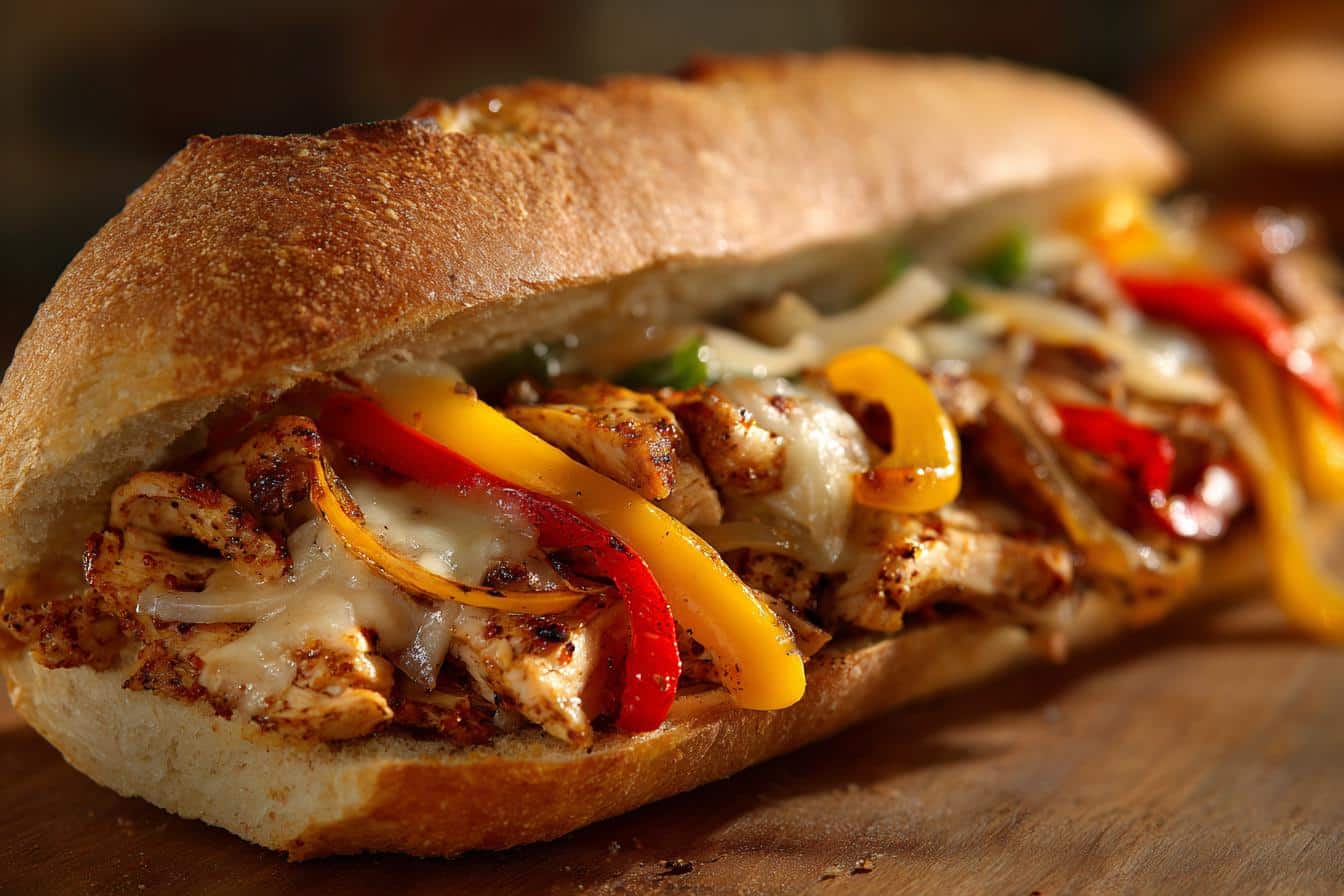 Blackstone chicken cheesesteak