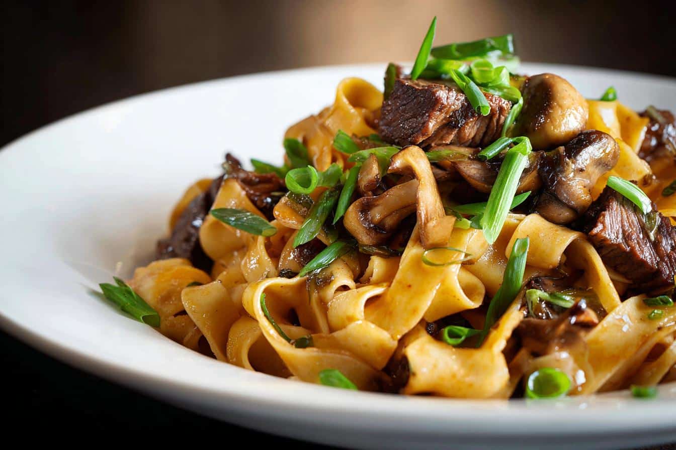 beef stroganoff on blackstone griddle